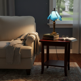 BLUERIS | LAMPE CLASSIQUE AVEC ABAT-JOUR EN PÉTALE