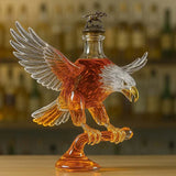 Bouteille en verre à whisky en forme d'aigle à tête blanche