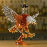 Bouteille en verre à whisky en forme d'aigle à tête blanche