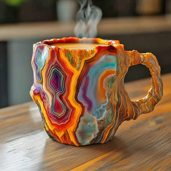 Tasses à café en cristal de minéraux