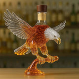 Bouteille en verre à whisky en forme d'aigle à tête blanche