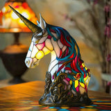 Licorne – Lampe en vitraux (licorne)